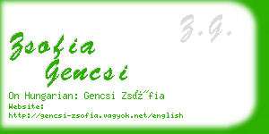 zsofia gencsi business card